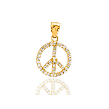 14 CZ Peace Pendant