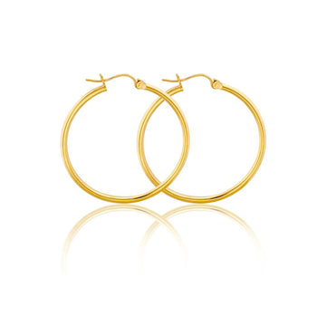 14k Hoop Earrings (2mm)