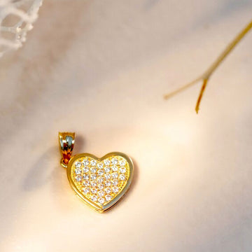 14k Solid Gold Heart Pendant