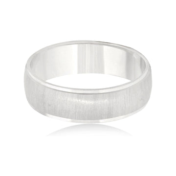 14K White Gold 6Mm Design Wedding Band