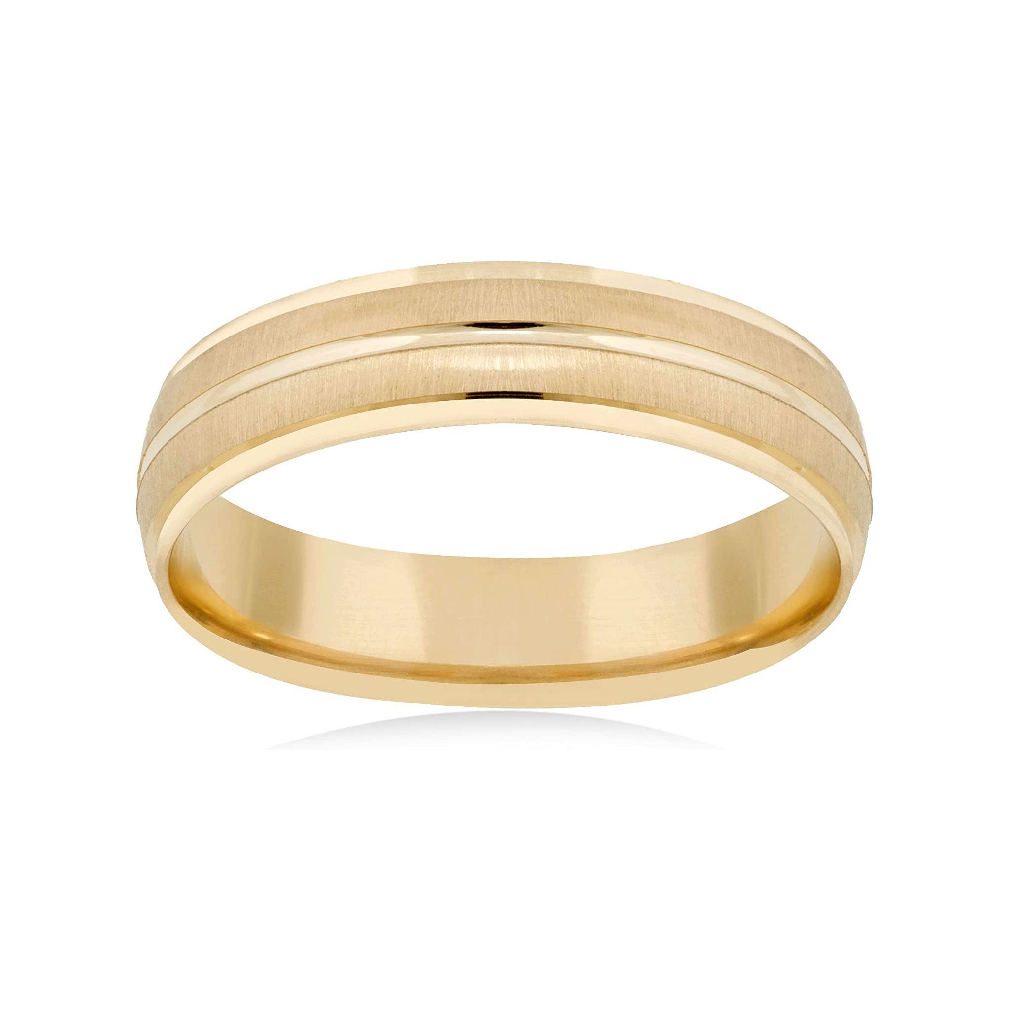 26 Jewels 14K Yellow Gold 6mm Design Wedding Band